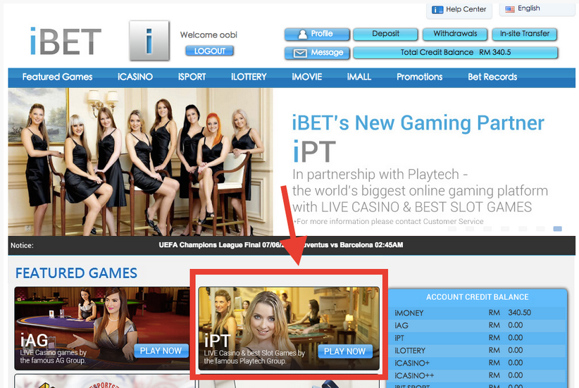 iBET Online Casino Partner iPT(Newtown Casino) Malaysia