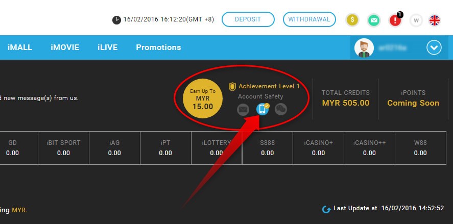 NTC33 Casino Promotion Bonus Verify Your Mobile for Free RM15