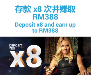 Newtown Online Slot Up to RM388 Deposit Bonus x8