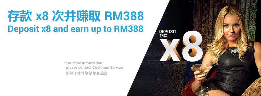 Newtown Online Slot Up to RM388 Deposit Bonus x8