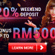 NTC33 Suggest Weekend Deposit Bonus 20% in iBET Malaysia online Casino